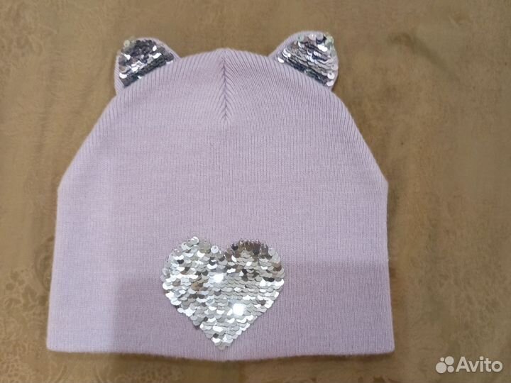 Шапочка для девочки демисезонная