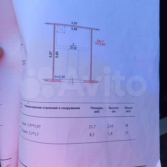 Гараж, 21 м²