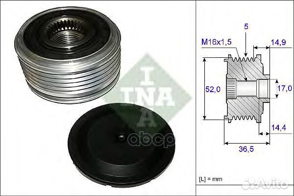Муфта свободного хода генератора renault clio