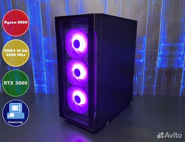Системный блок AMD5600-RTX3050-16DDR4-HSE15943-A520