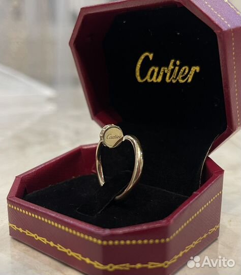 Золотое кольцо cartier гвоздь