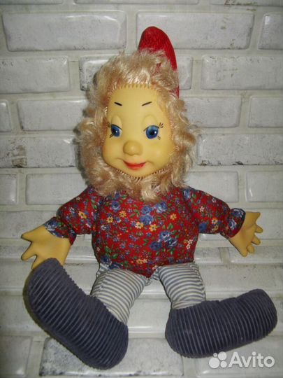 Кукла Гном мягконабивной 50 см СССР