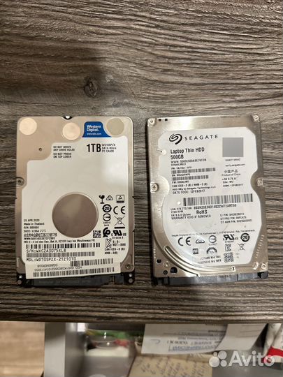 Диск SATA HDD WD Seagate 2.5 1TB 500gb