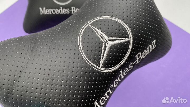 Подушки 2 шт автомобильные Mercedes-Benz эмблема