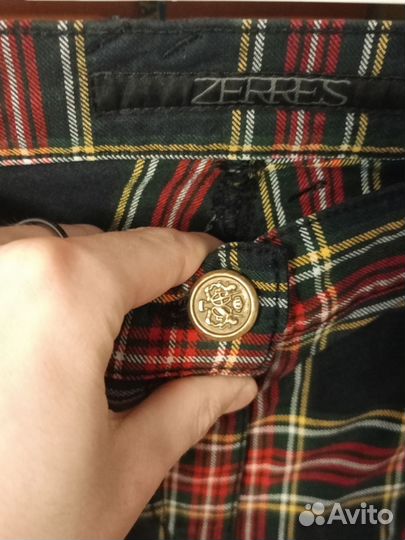 Джинсы клетчатые