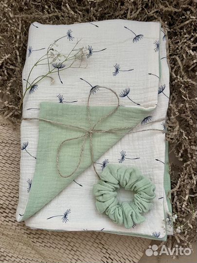 Детский плед из муслина 90x110