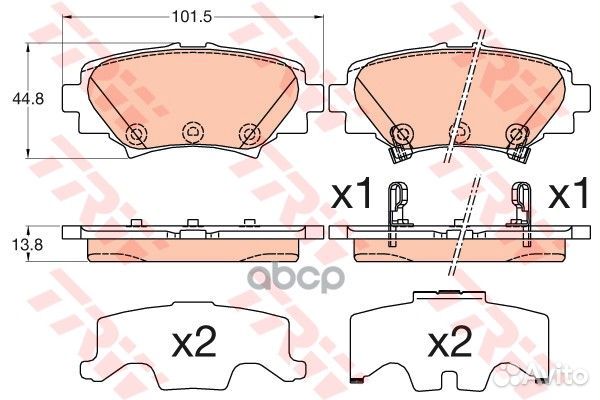 Колодки задние mazda 3 (BM) 2013- GDB3593 GDB35