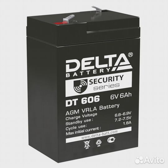 Аккумуляторная батарея delta DT 606 70x47x107, 00