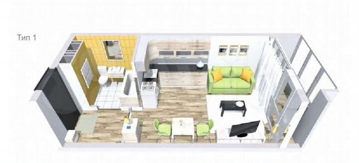 Квартира-студия, 26,8 м², 5/20 эт.