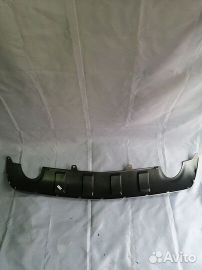 Накладка заднего бампера серебро