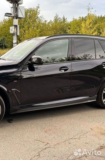 Лезвия на пороги для BMW X5 G05 X5M F95 карбон