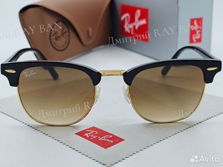 Очки Ray Ban 3016 Clubmaster Brown Стекло