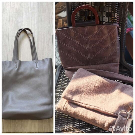 Сумка тоут натуральная кожа. Новая