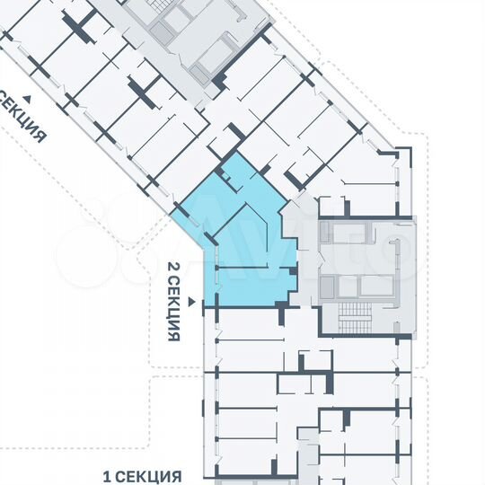 2-к. квартира, 77 м², 12/22 эт.