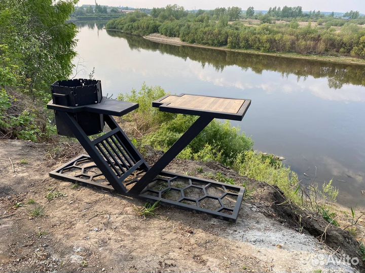 Мангал, мангал 3в1, козырный мангал, гексагон