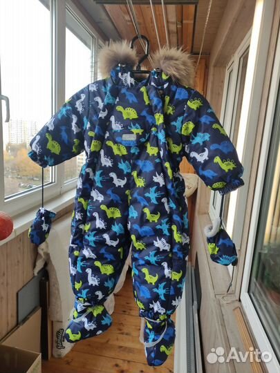 Зимний комбинезон 80 86 для мальчика новый