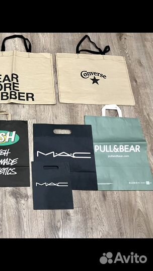 Брендовые бумажные пакеты Convers, Levi’s, MAC