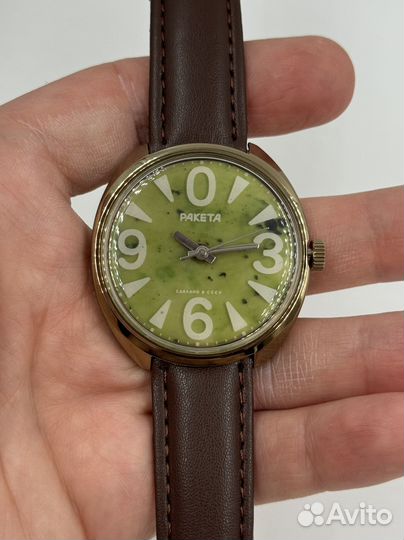 Уникальные часы Ракета-Big Zero Зеро нефрит эмаль