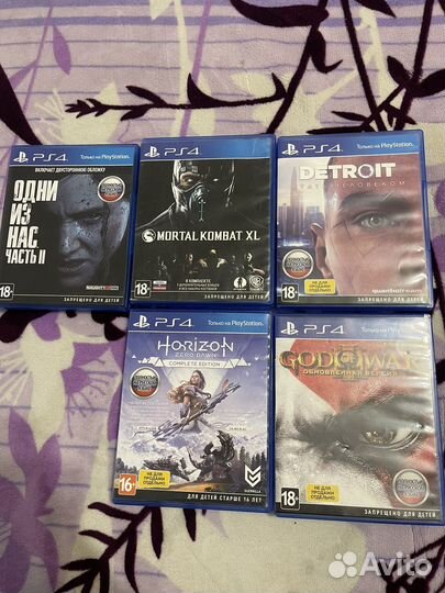Диски на ps4(tlou 2, GOW, Detroit, MK)