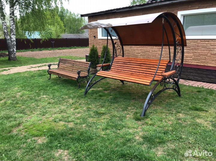Качель кованая для дачи