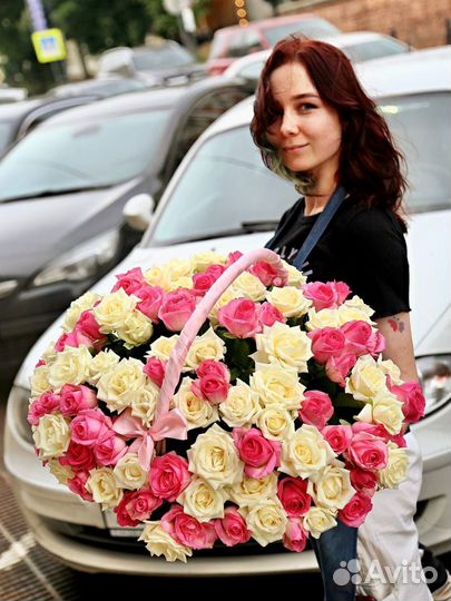 Цветы 101 роза