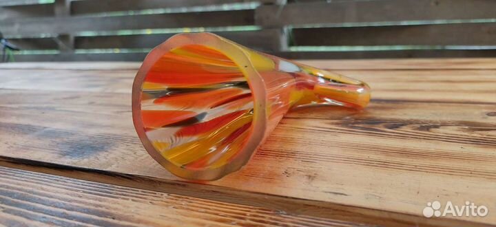 Рог для вина. Цветное стекло. СССР