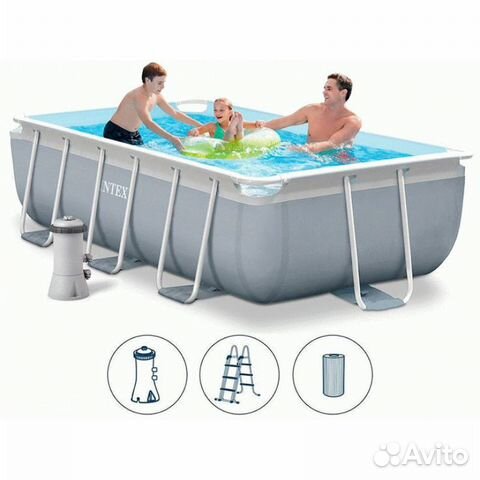 Каркасный бассейн прямоугольный 300х175х80 см