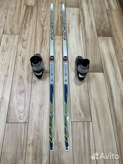 Лыжи беговые fisher ботинки Salomon