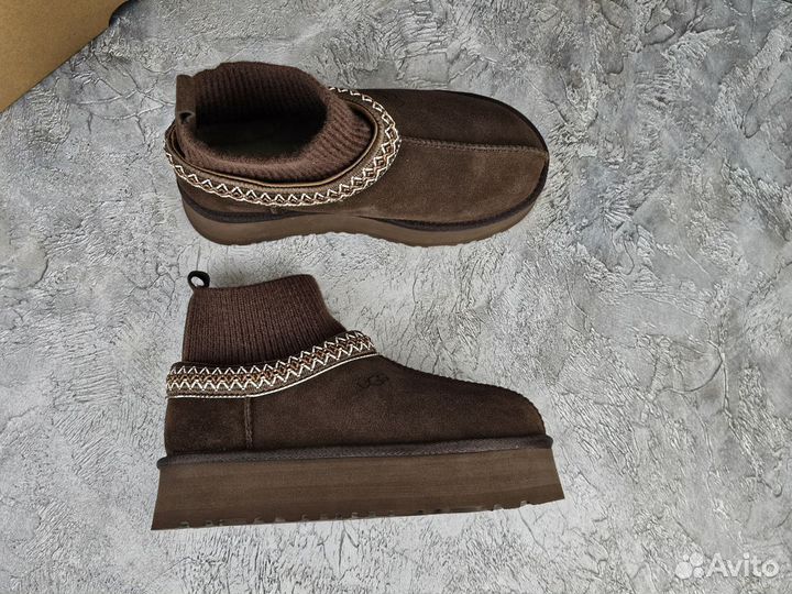 Угги женские Tazz knit шоколад