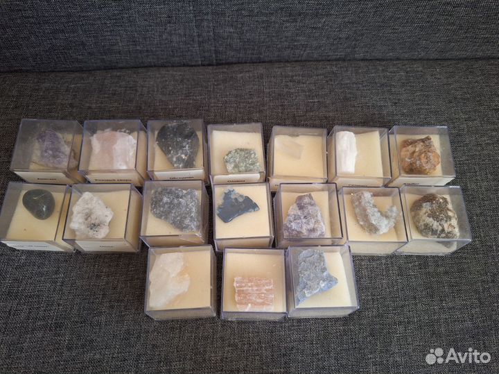 Минералы от Deagostini 17 штук