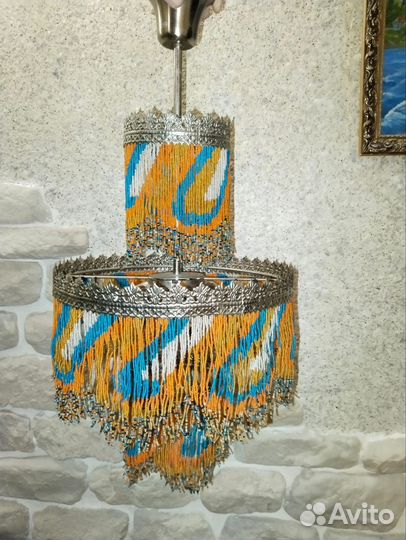 Люстра потолочная из бисера чехия