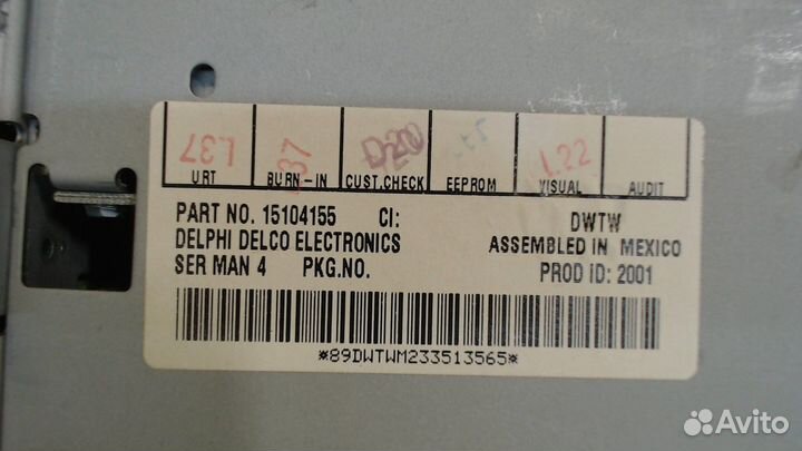 Магнитола Chevrolet Trailblazer, 2004