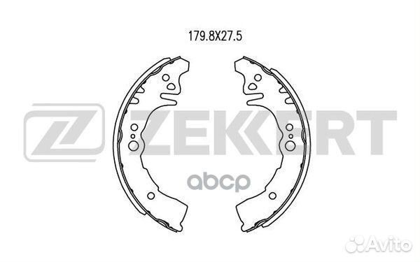 Колодки торм. бараб. задн. Toyota Yaris (P10) 9