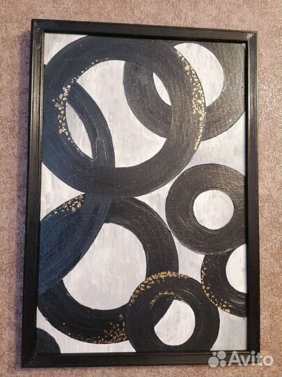 Картина маслом на холсте 30 *45 с поталью