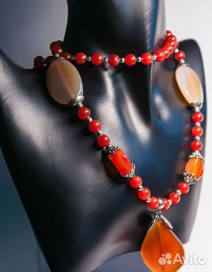 Бусы с агатами