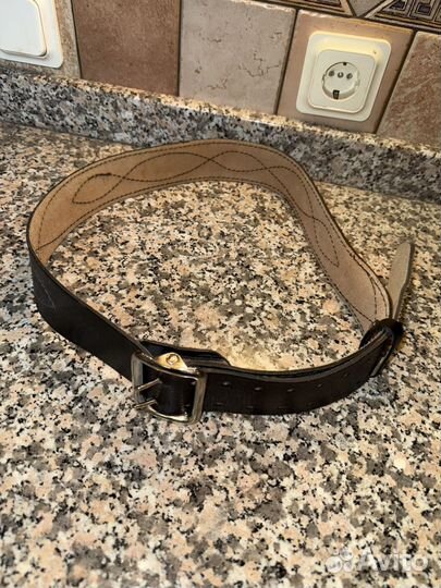 Ремень кожаный широкий Brussli