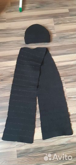 Шапка с шарфом женская