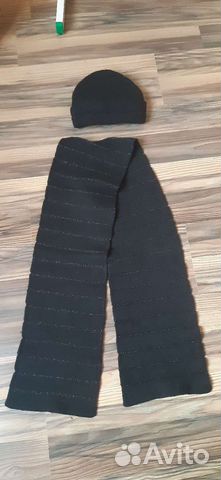 Шапка с шарфом женская