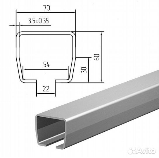 Комплект для откатных ворот furniteh 6 м. балка+фу