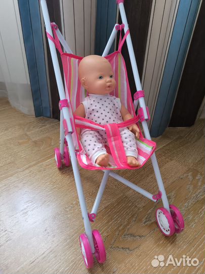 Складная коляска детская с пупсиком