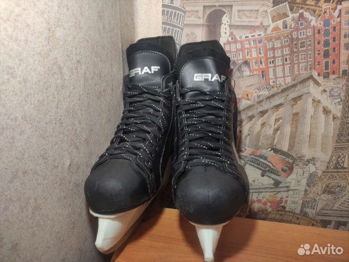 Коньки хоккейные graf 43 размер
