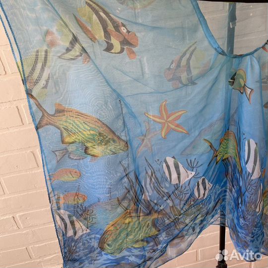 Пляжная футболка накидка