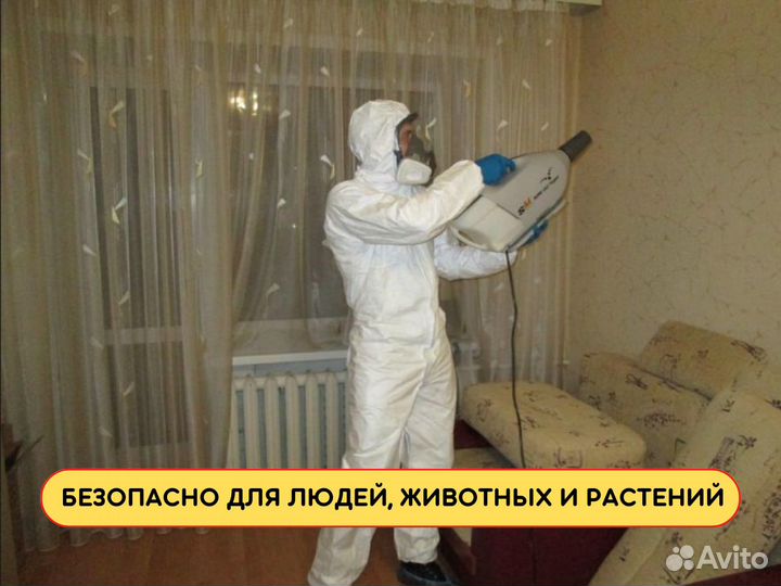 Обработка от клопов, уничтожение тараканов