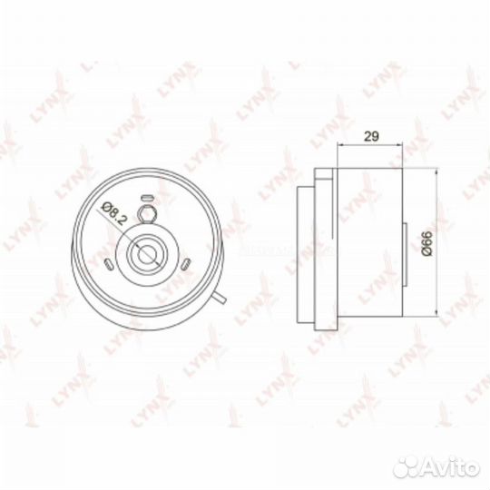 Lynxauto PB-1050 Ролик натяжной ремня грм