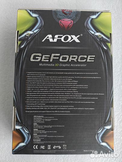 Видеокарта GT1030 2Gb gddr5 Afox