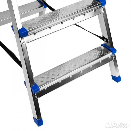 Стремянка двухсторонняя 4 ступени, сталь профиль