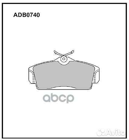 Колодки тормозные дисковые перед ADB0740 AL