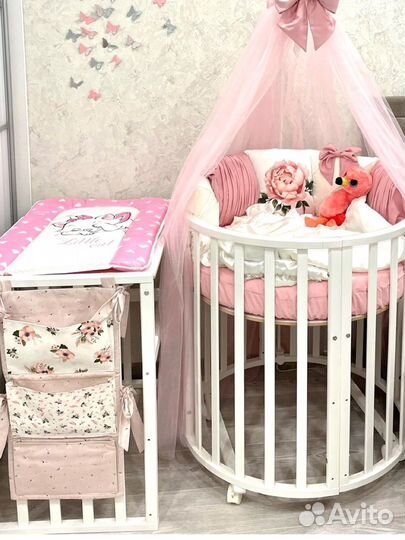 Детская кроватка трансформер 25 предметов