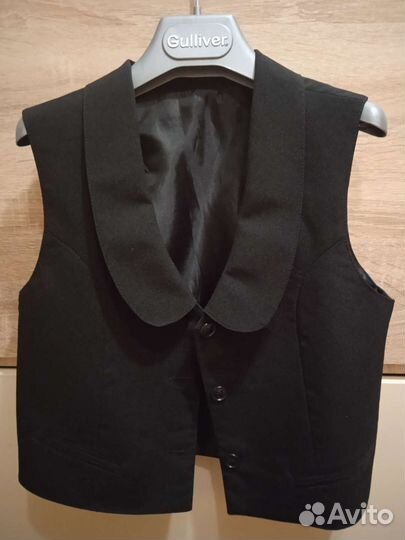 Жилетка для девочки школьная чёрная