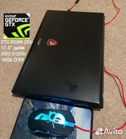Игровой MSI 17.3/ i5/GTX 850M 2Gb/16Gb ram/SSD.512